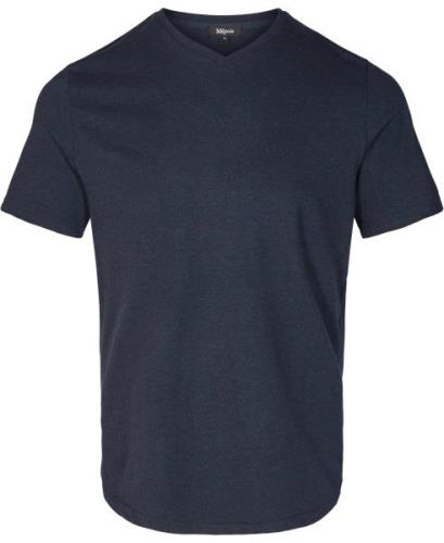 Magasin Marcel 2 Tshirt Mand Navy Mel. Kortærmede Tshirts Str L