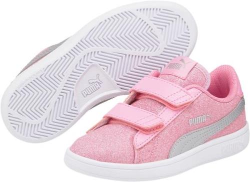 Puma Smash v2 Glitz Glam Sneakers Pink Sneakers Str 33 - Læder hos Mag...