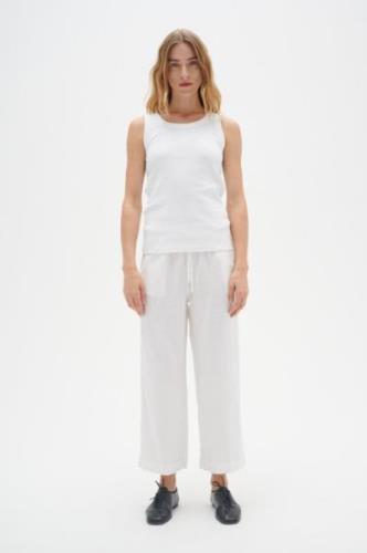 InWear Drizaiw Culotte Kvinde Pure White Hørbukser Casual Fit Str 40 -...