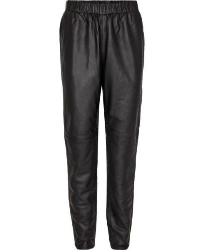 Micha Pants_ Leather Leggings Kvinde Black Læderbukser Str 40 - hos Ma...