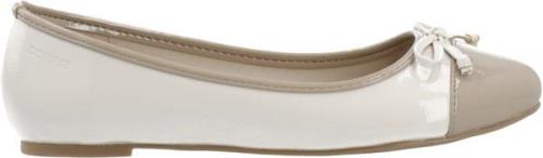 Bianco Biaceline Ballerina Toecap Patent Kvinde Off White Nougat Balle...