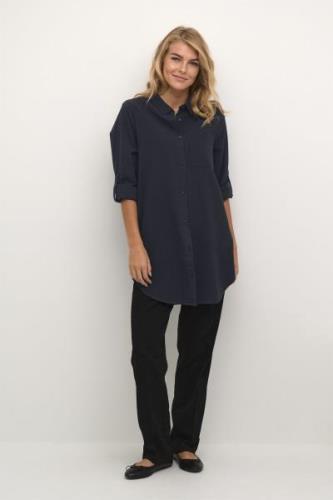 Kaffe Kanaya Shirt Tunic Kvinde Midnight Marine Tunikaer Str 40 - Bomu...