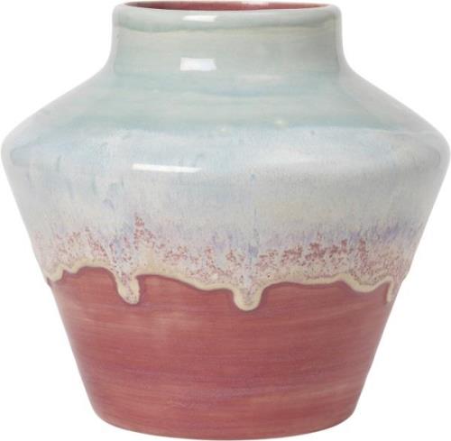 Kähler Poppery Vase H20. 5 cm Mint/pink Grøn Str H:20,5 Ø:21,5 cm - Va...