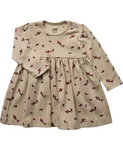 Magasin Emilie 3 Baby Dress Gots Str 80 Red Flower Kjoler Bomuld