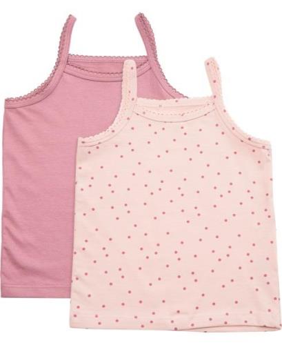 Magasin Girls Tanktops 2pack Str 4 Rose Dot / Mesa Rose Undertrøjer Bo...