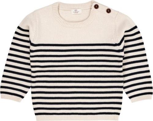 Copenhagen Colors Knitted Striped Sailor Jumper Kvinde Cream/navy Swea...