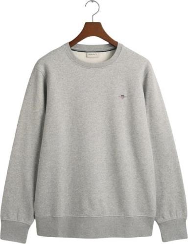 Gant REG EMB Archive Shield Cneck Mand Grey Melange Sweatshirts Str L ...