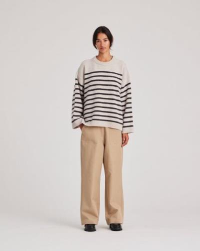 Gai&Lisva Barbera Stripe Lambswool Jumper Gots 243975 Kvinde Island Fo...