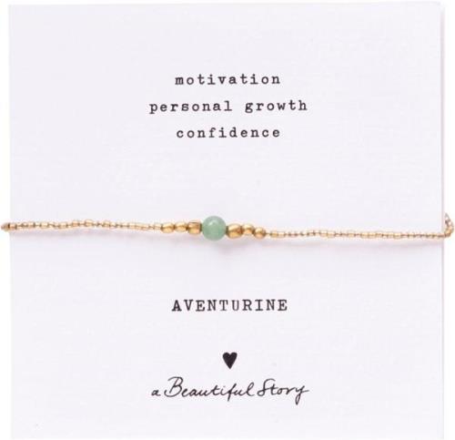 A Beautiful Story Iris Card Aventurine Bracelet GC 16-22cm - Kædearmbå...