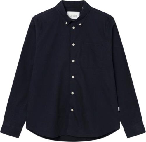 Les Deux Karl Peached Shirt Mand Navy Langærmede Skjorter Regular Fit ...