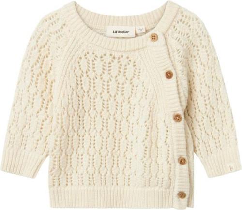 Lil' Atelier Nbfrenessa LS Wrap Knit LIL Str 68 - Turtledove Strik hos...