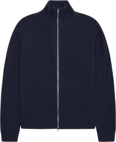 Woodbird Wbjass Wool Zip Mand Navy Sweaters Str L - hos Magasin