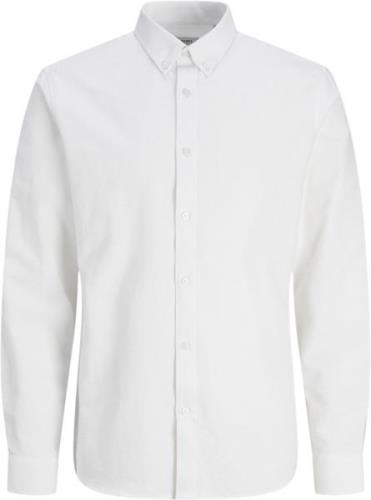 JJ-REBEL Jreboscar Shirt LS Noos Mand White Langærmede Skjorter Str L ...