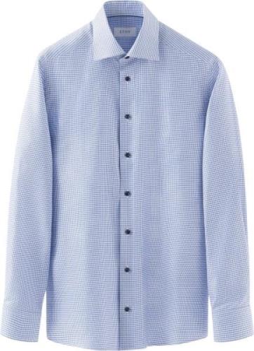 ETON Houndstooth Signature Twill Shirt, Mand Blå Langærmede Skjorter S...