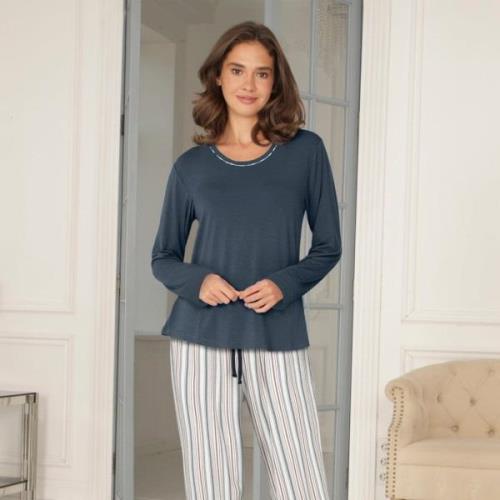 Lady Avenue Bamboo Flannel Pyjamas Pyjamassæt Str L - hos Magasin