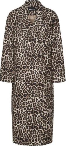 Pieces Pcsavannah LS Long LEO Coat D2D WVN Kvinde Striber/tern Overgan...