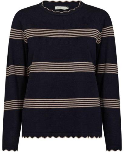 Micha BB Jumper_ Bbviscosestripeknit Kvinde Navy/camel Sweaters Str L ...