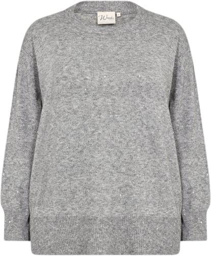 Wasabiconcept Waklio 2 Kvinde 99470 Med. Grey Melange Langærmede Bluse...