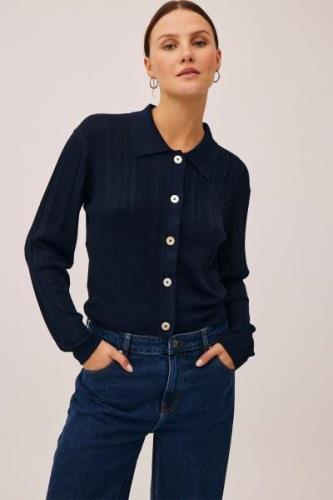 Magasin Campi 1 Kvinde Navy Glitter Cardigans Str L