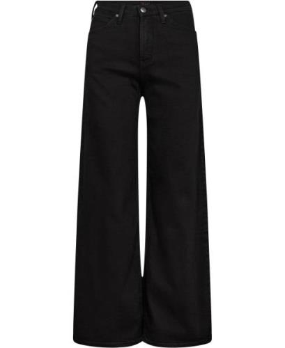 Lee Stella_A_Line Dark_Path Kvinde Denim Black Wide Jeans Str 25/31 - ...