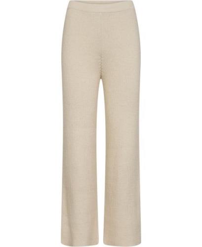 La Femme Rousse Carla Pants Kvinde Off White Bukser Med Lige Ben Str S...