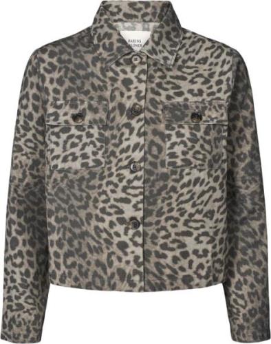 Rabens Saloner Leopard Print Short Jacket Aleksa Kvinde Snow Leopard B...