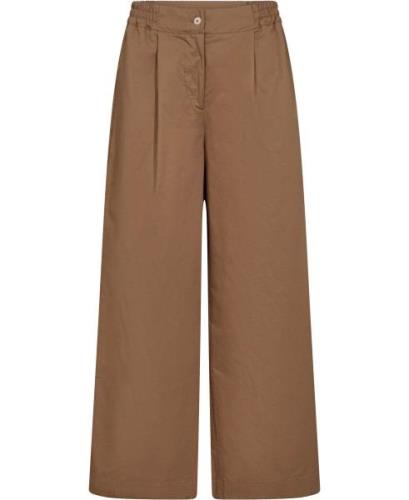 La Femme Rousse Uma Trousers Kvinde Camel Bukser Med Brede Ben Str L -...