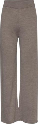 Rosemunde Loose Knit Trousers Kvinde Brown Grey Mel Sweatpants Str L -...