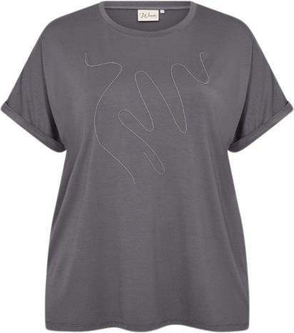 Wasabiconcept Wasibille 9 Kvinde 9700 Iron Grey Kortærmede T-shirts St...