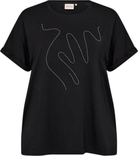 Wasabiconcept Wasibille 9 Kvinde 9999 Black Kortærmede T-shirts Str 42...