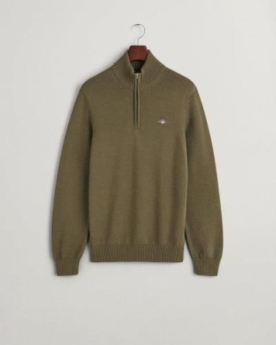 Gant Casual Cotton Half ZIP Mand Juniper Green Sweaters Str L - hos Ma...