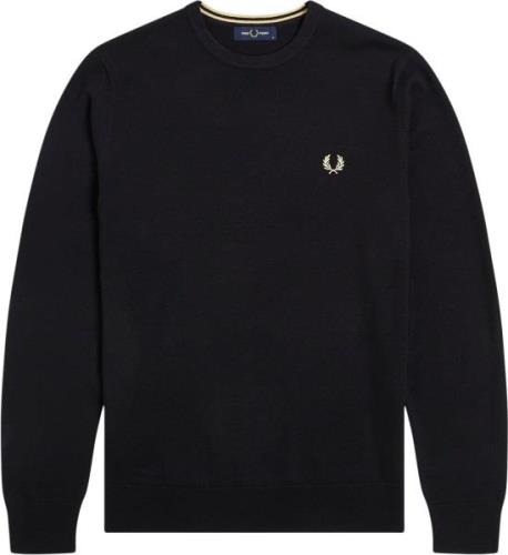 Fred Perry K9601 Mand Black Sweaters Str L - Uld hos Magasin