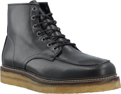 Bianco Biajesper Moc Toe Boot Waxed Leather Mand Black Snørestøvler St...