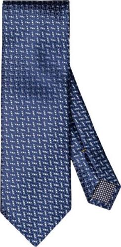 ETON Dark Blue Geometric Woven Silk Tie 80 - Slips Silke hos Magasin