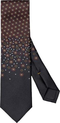 ETON Dark Blue Floral Print Silk Tie 80 - Slips hos Magasin