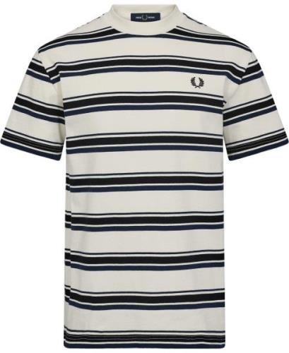 Fred Perry M8573 Mand Ecru Kortærmede T-shirts Str L - Bomuld hos Maga...