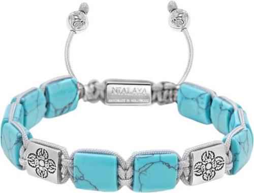 Nialaya The Dorje Flatbead Collection Turquoise and Stainless Steel M ...