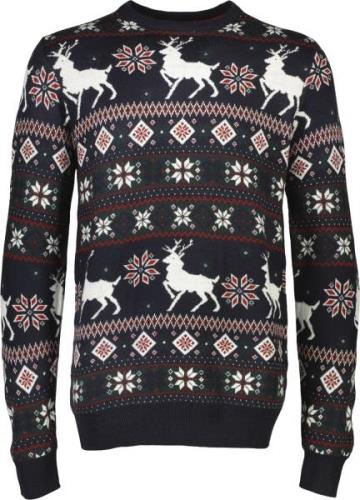 Lindbergh Christmas Knit Mand Dk Navy Sweaters Str L - hos Magasin