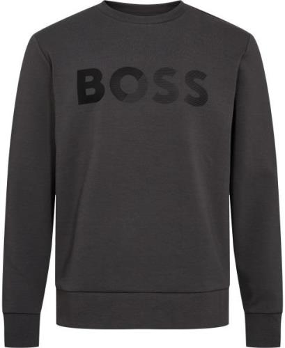 BOSS Salbo Tape Logo Mand Dark Grey Sweatshirts Str S - hos Magasin