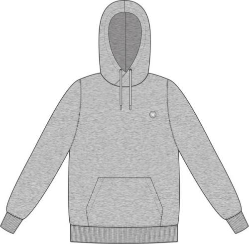 Wood Wood Wwash Mand Light Melange Grey Hoodies Str L - hos Magasin