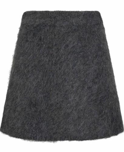 Modström Kanemd Skirt Kvinde Dark Grey Melange Korte Nederdele Str L -...