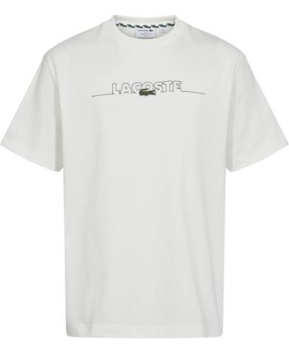 Lacoste Teeshirt Mand Flour Kortærmede T-shirts Str L - hos Magasin