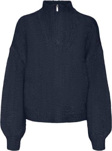 Vero Moda Vmawsome LS Zipper Pullover BOO Kvinde Navy Blazer Sweaters ...