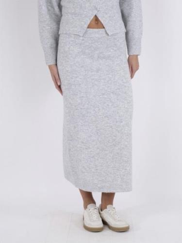 Neo Noir Ashanti Knit Skirt Kvinde Light Grey Melange Sweaters Str 44 ...