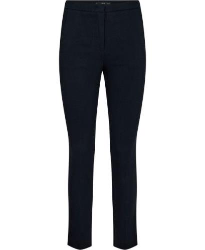 MANGO Cropped Slimfit Trousers Kvinde Navy Bukser Med Smalle Ben Str 3...