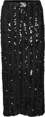 Vero Moda Vmefa HW 7/8 Skirt JRS Kvinde Black/black Sequins Maxi Neder...