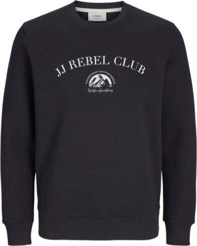 JJ-REBEL Jrebandrew Sweat Crew Neck Mand Sort Sweatshirts Regular Fit ...