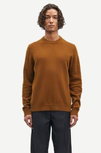 Samsøe Samsøe Isak Knit Sweater 15010 Mand Nuthatch Sweaters Str L - h...