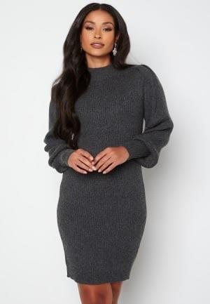 ONLY Katia L/S Dress Knit Dark Grey Melange XS