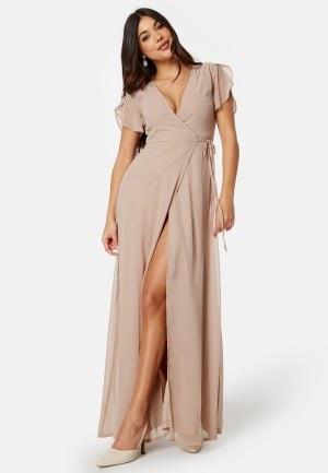 Bubbleroom Occasion Grienne Wrap Gown Dusty pink S
